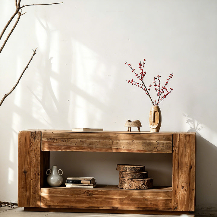Patrick Rustic Wood Console Table