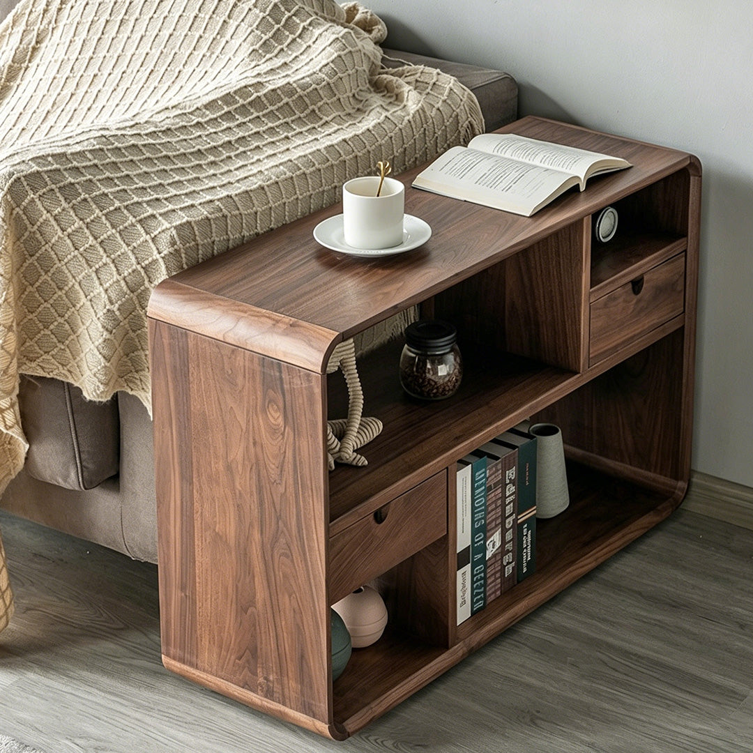 Angus Walnut Wood Console Table