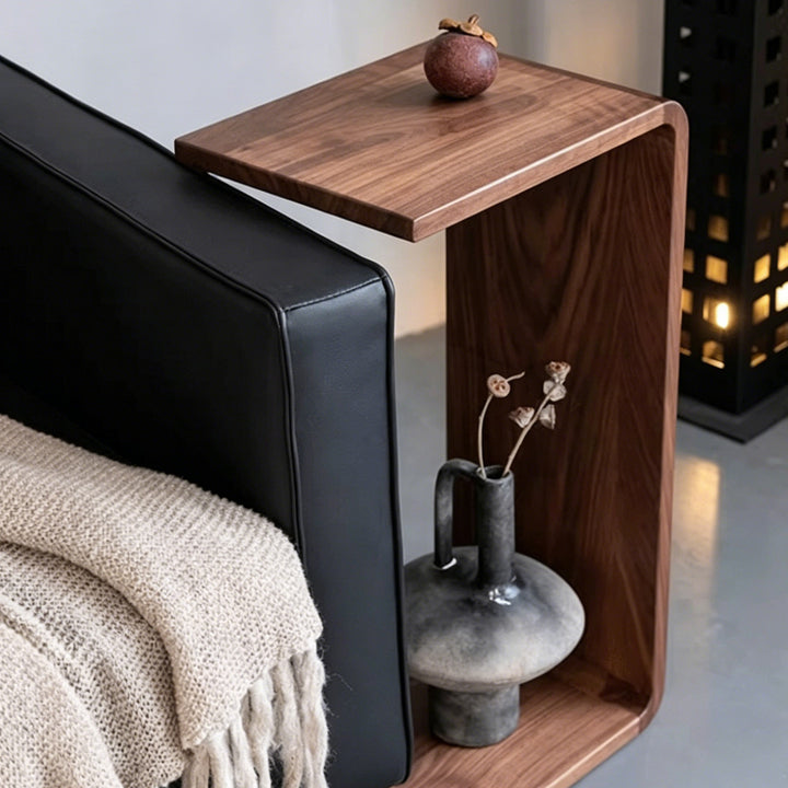 Everett Walnut Accent Side Table