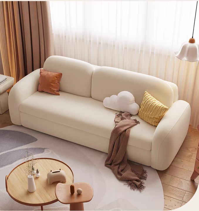 Cream Style Foldable Sofa Bed
