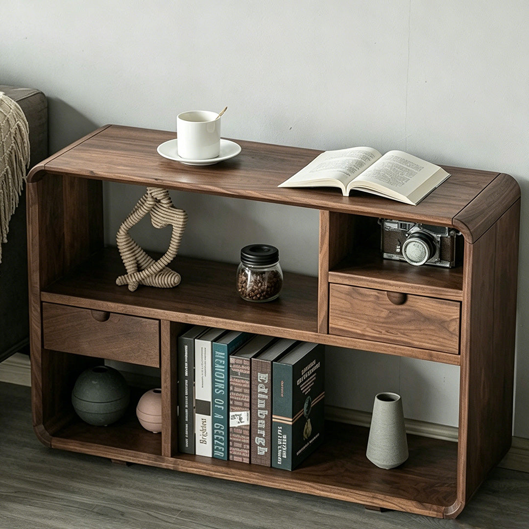 Angus Walnut Wood Console Table