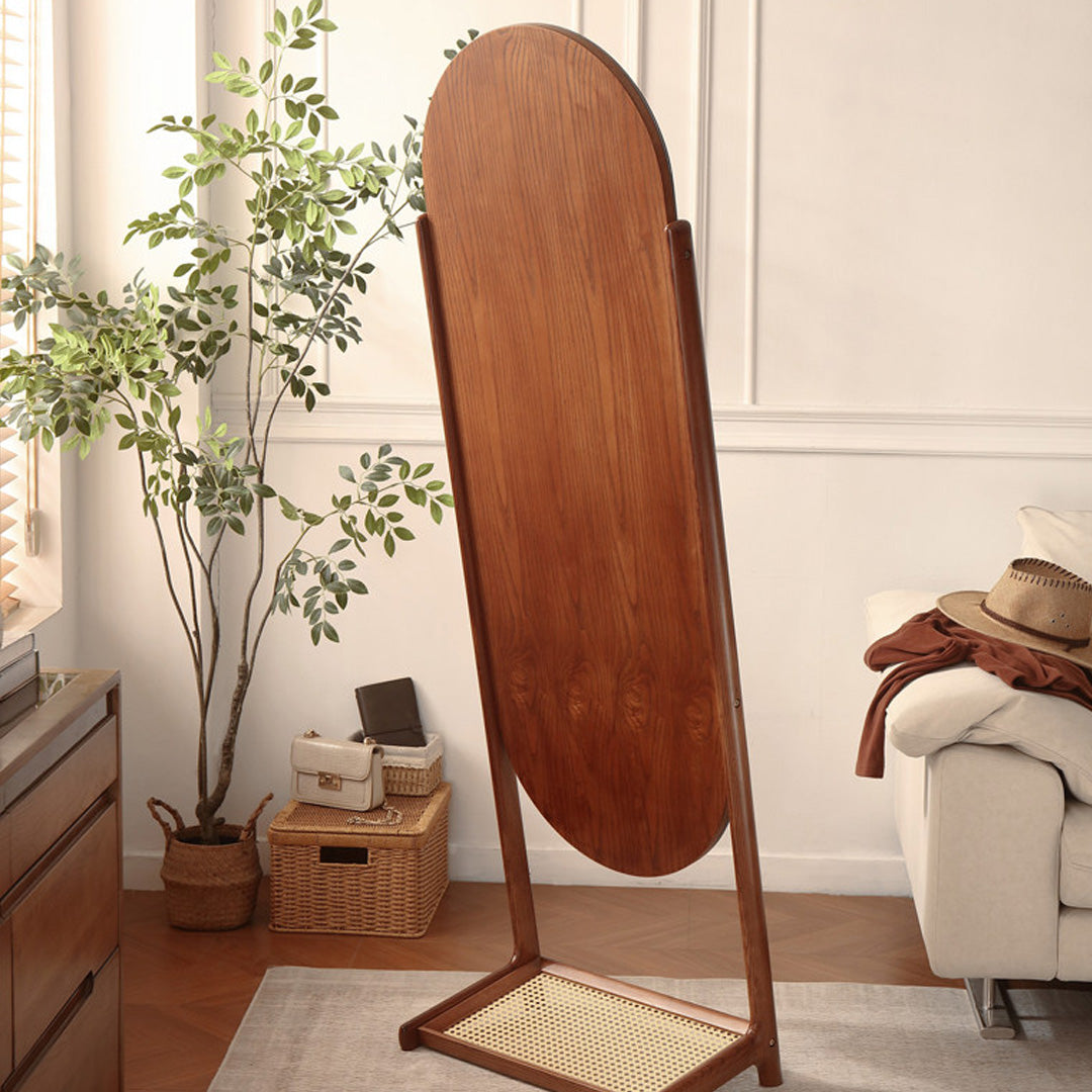 Maribel Walnut Frame Freestanding Mirror