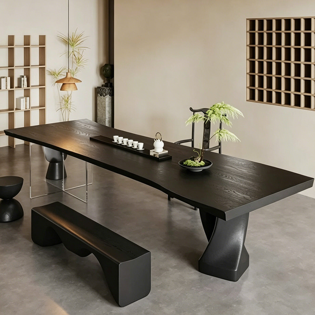 Bruce Ebony Live Edge Dining Table