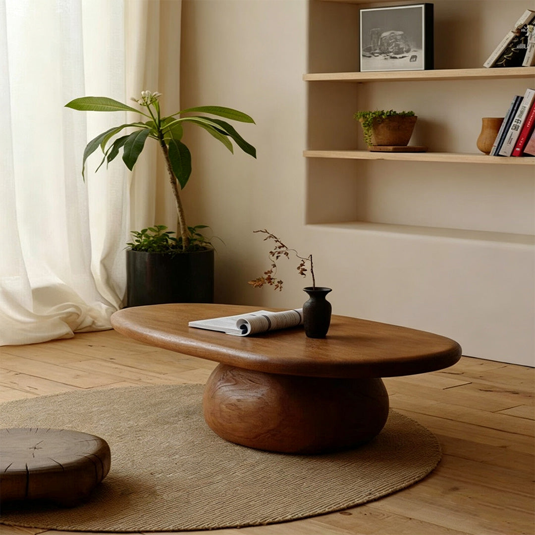 Jace Natural Wood Sculptural Coffee Table