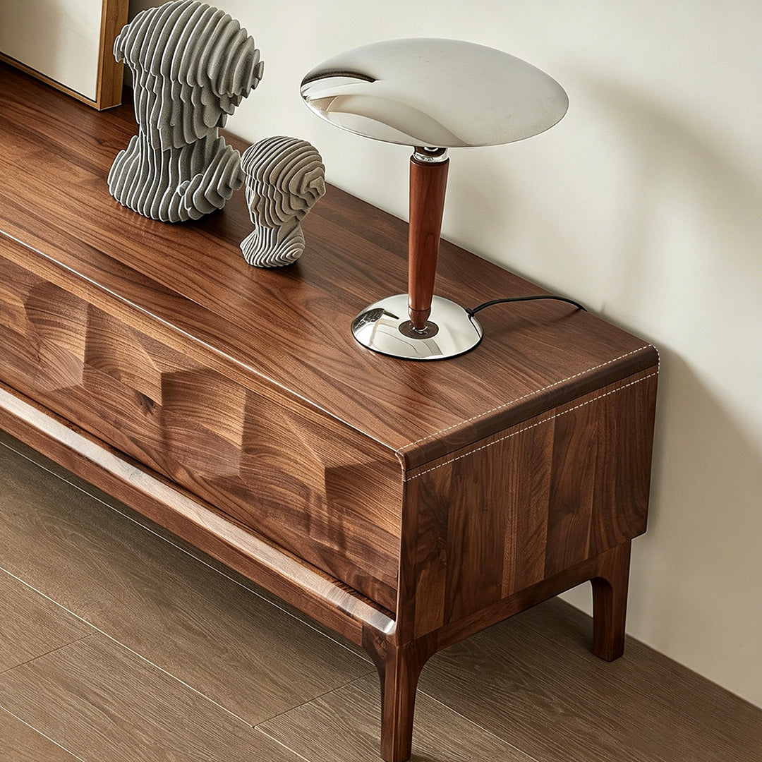 Edward Walnut Wood Low Media Console