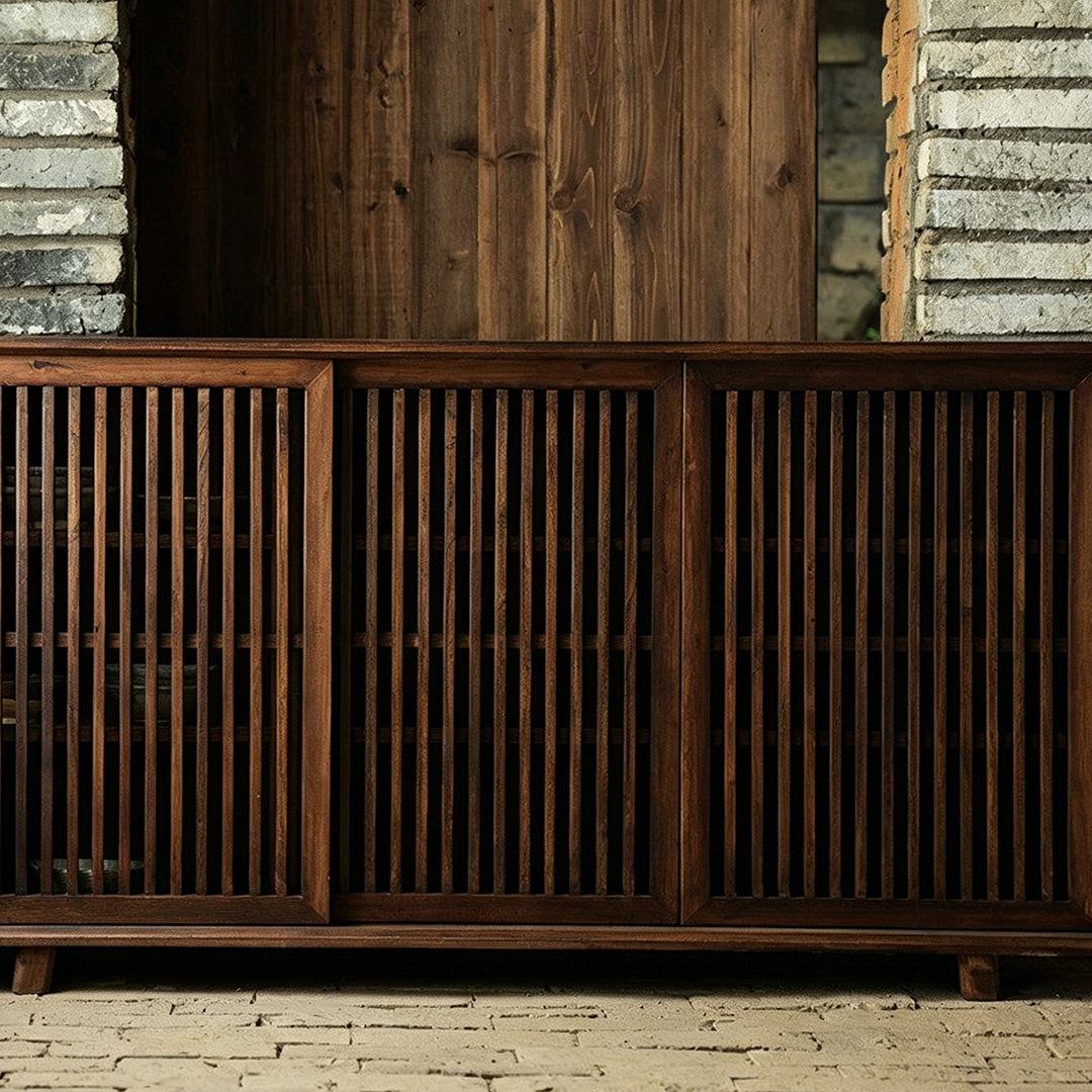 Caleb Walnut Wood Sideboard Cabinet