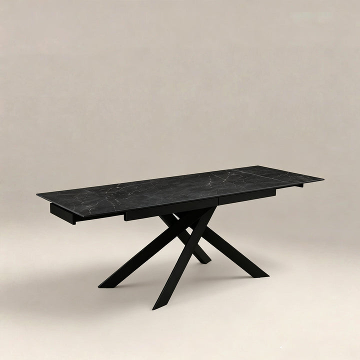 Avalon Black Marble-effect Dining Table