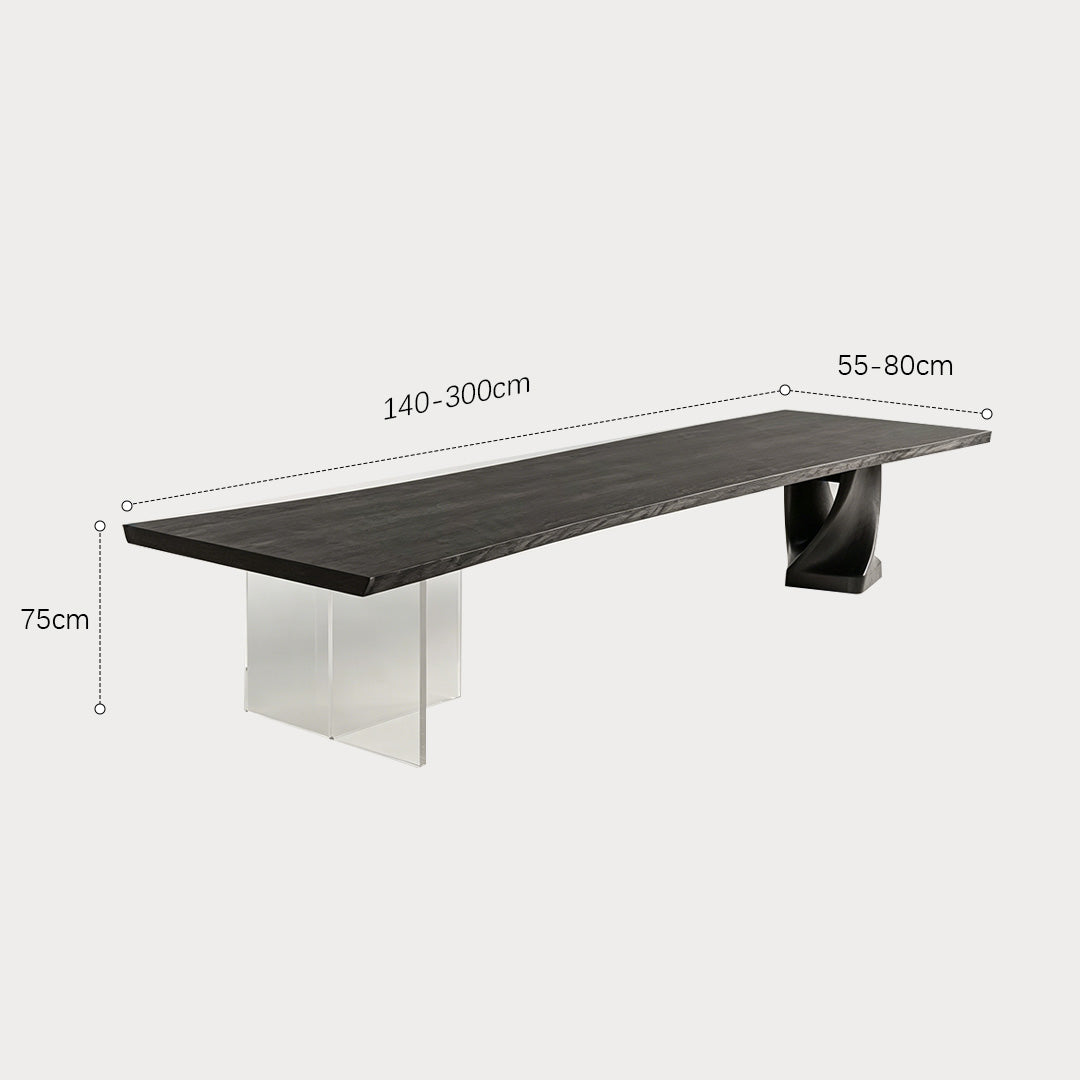 Bruce Ebony Live Edge Dining Table