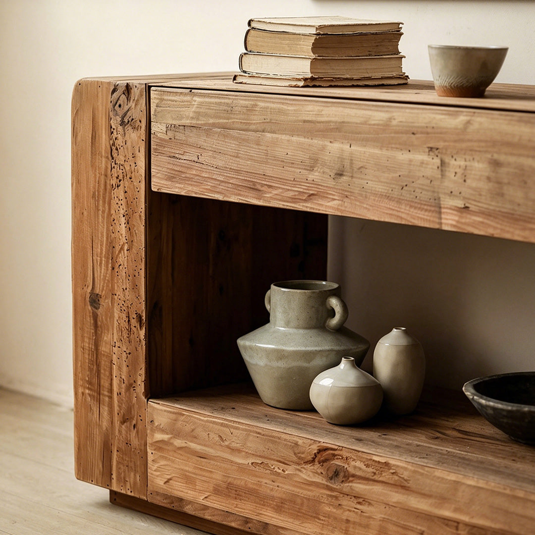 Patrick Rustic Wood Console Table