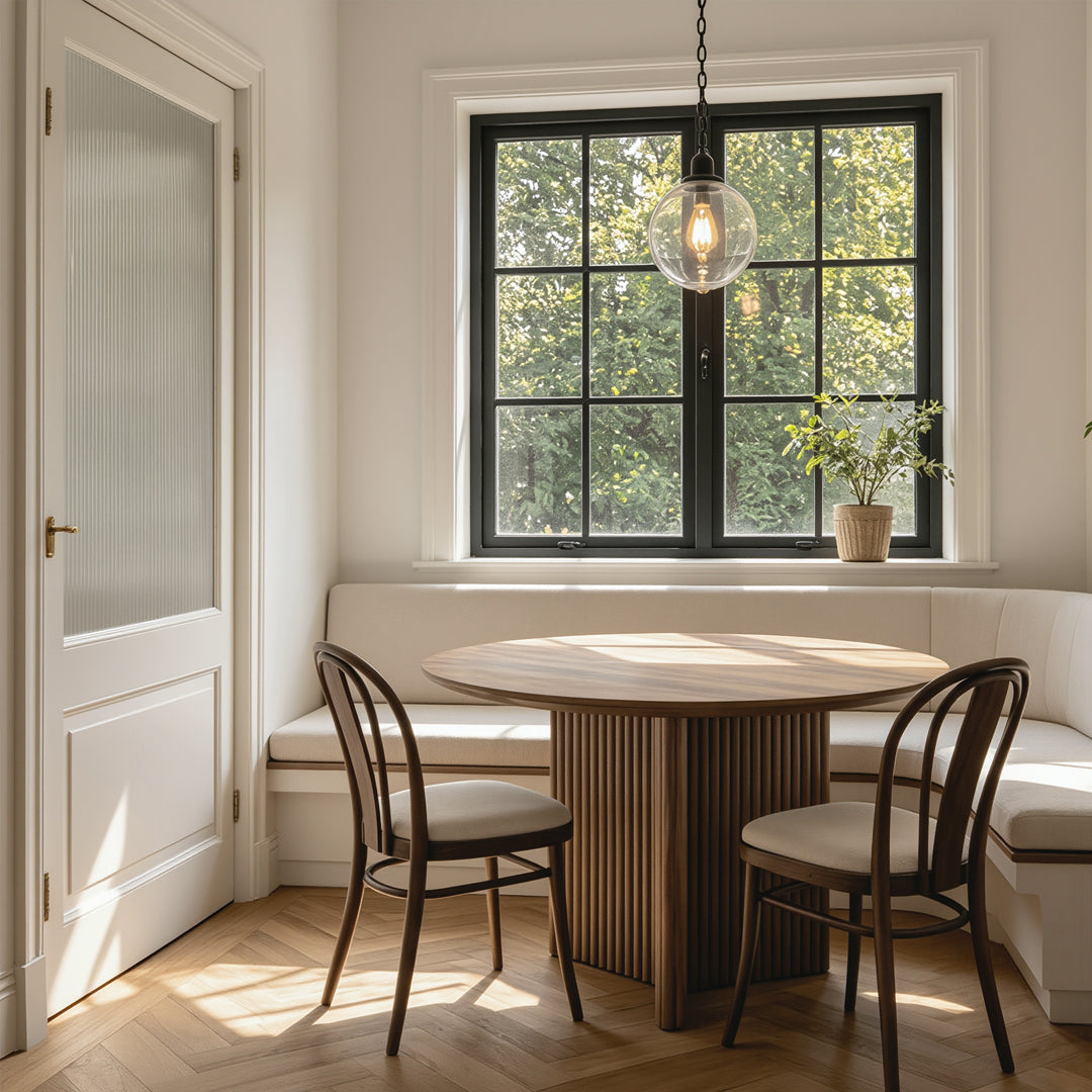 Margot Walnut Round Dining Table