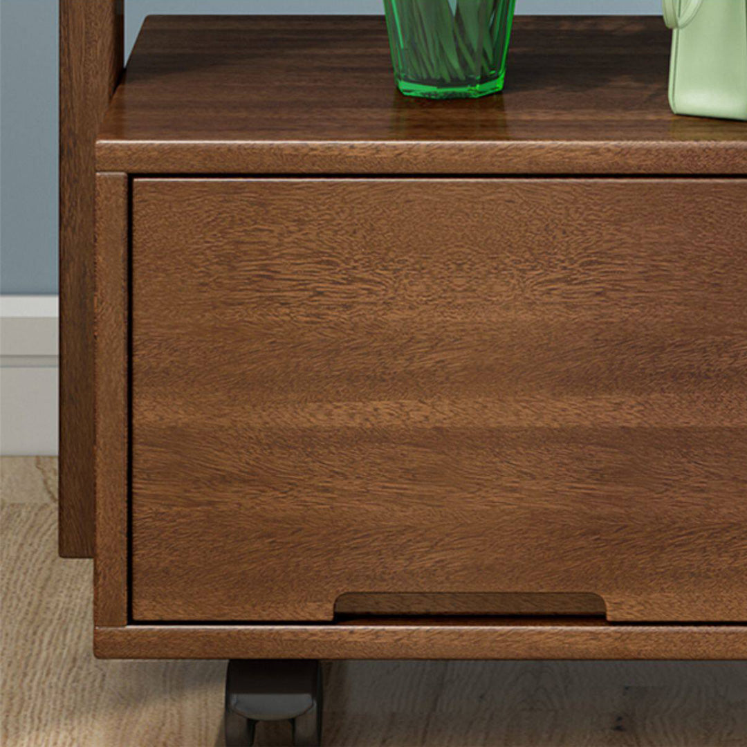 Ashford Walnut Finish Standing Clothes Rack