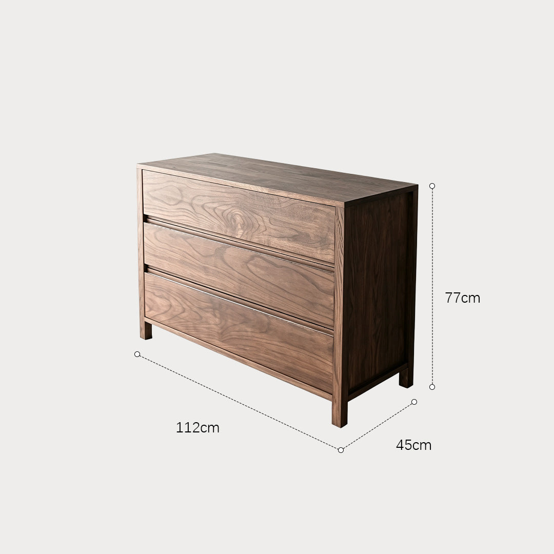Emerson Natural Wood 3-Drawer Chest