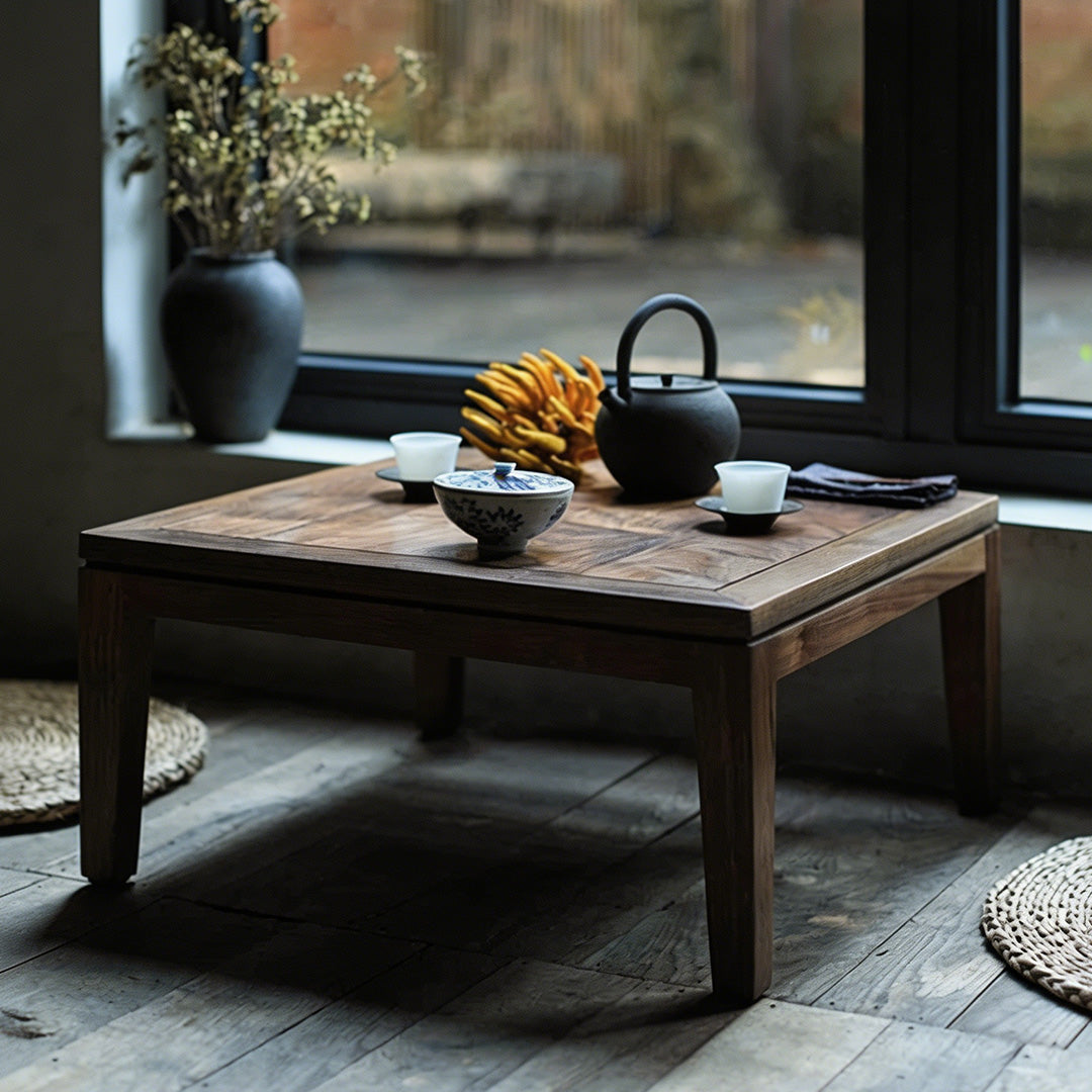 Cedrick Natural Wood Square Coffee Table