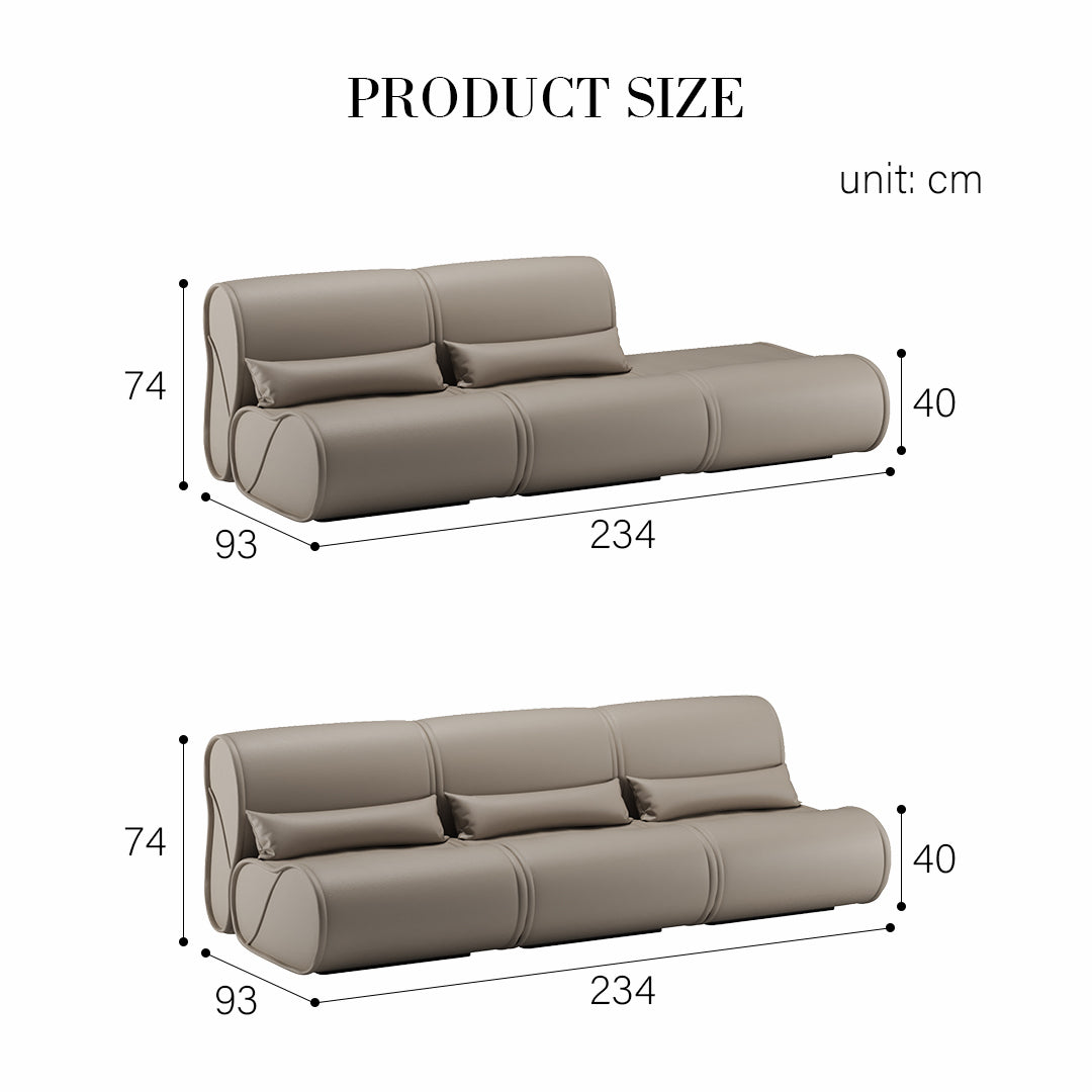Shimizu Modular Three Seater Corner Sofa with black material corner sofa