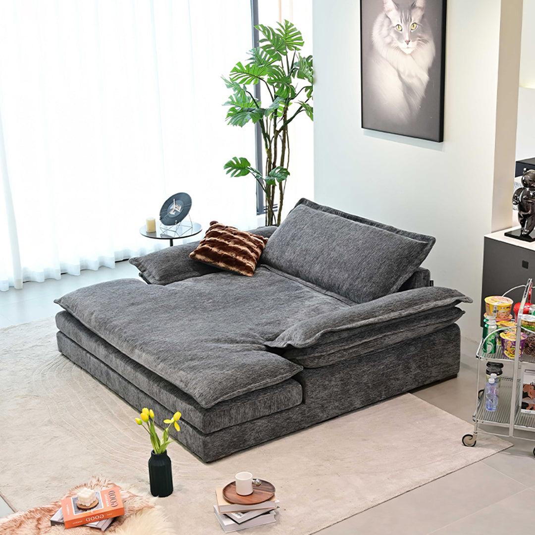 Detail view of Dela Cruz Single Seater Sofa, Two Seater Sofa, Sofa Bed Chenille with camping bed sofa