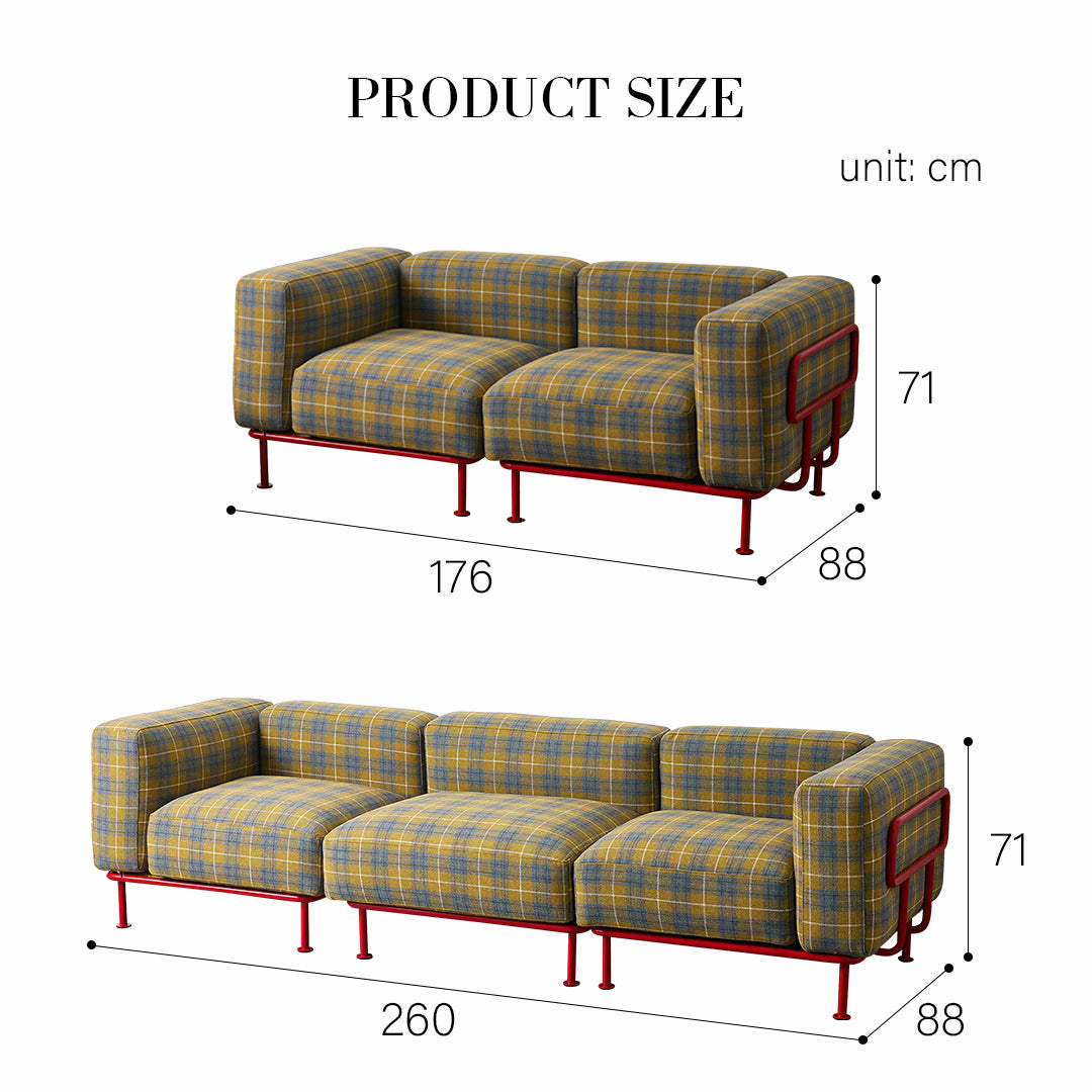 Velez Modular Sofa, Two Seater Sofa, Three Seater Sofa, Linen-Weilai Concept