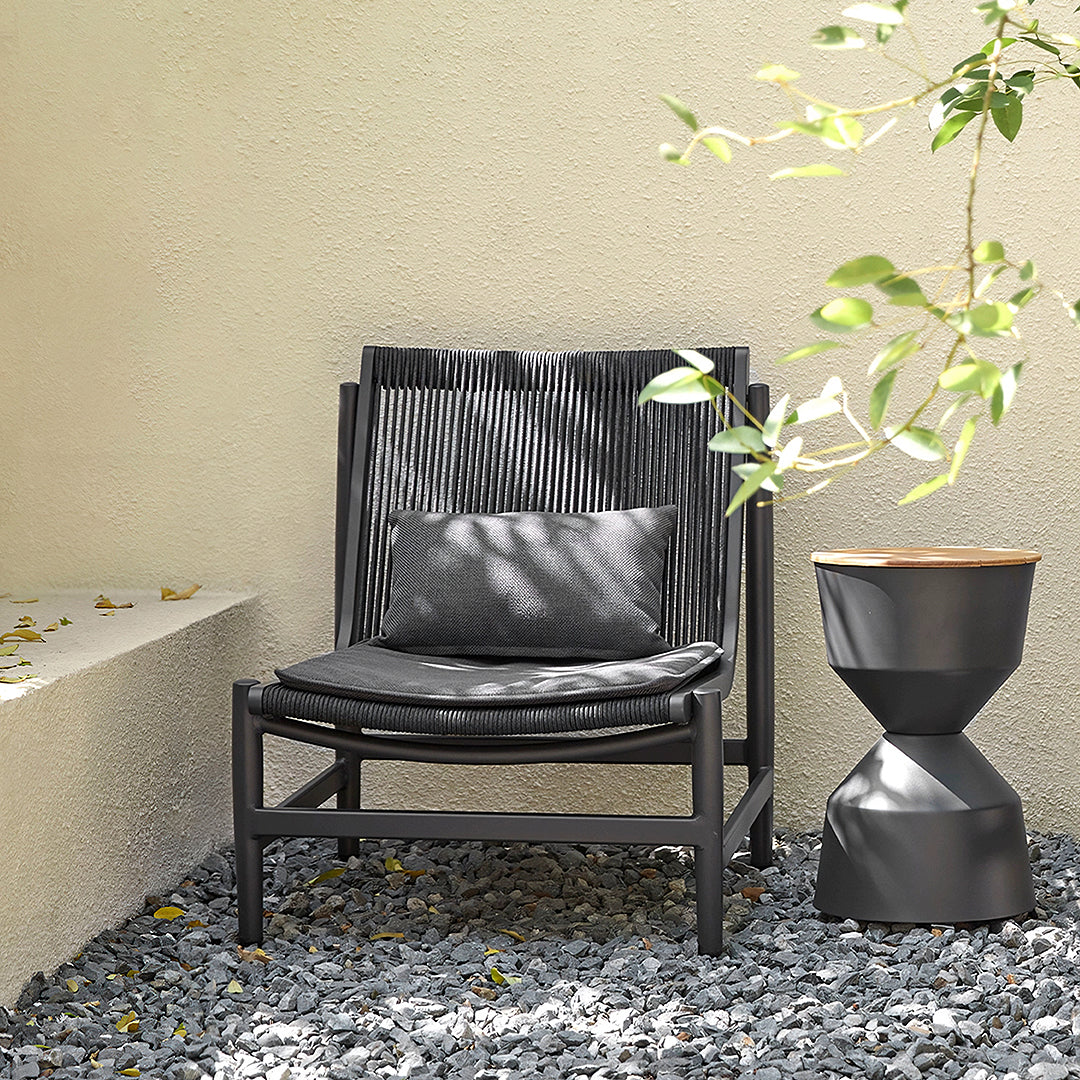 Lavoie Outdoor Lounge Chair With Footstool, Rattan-Weilai Concept
