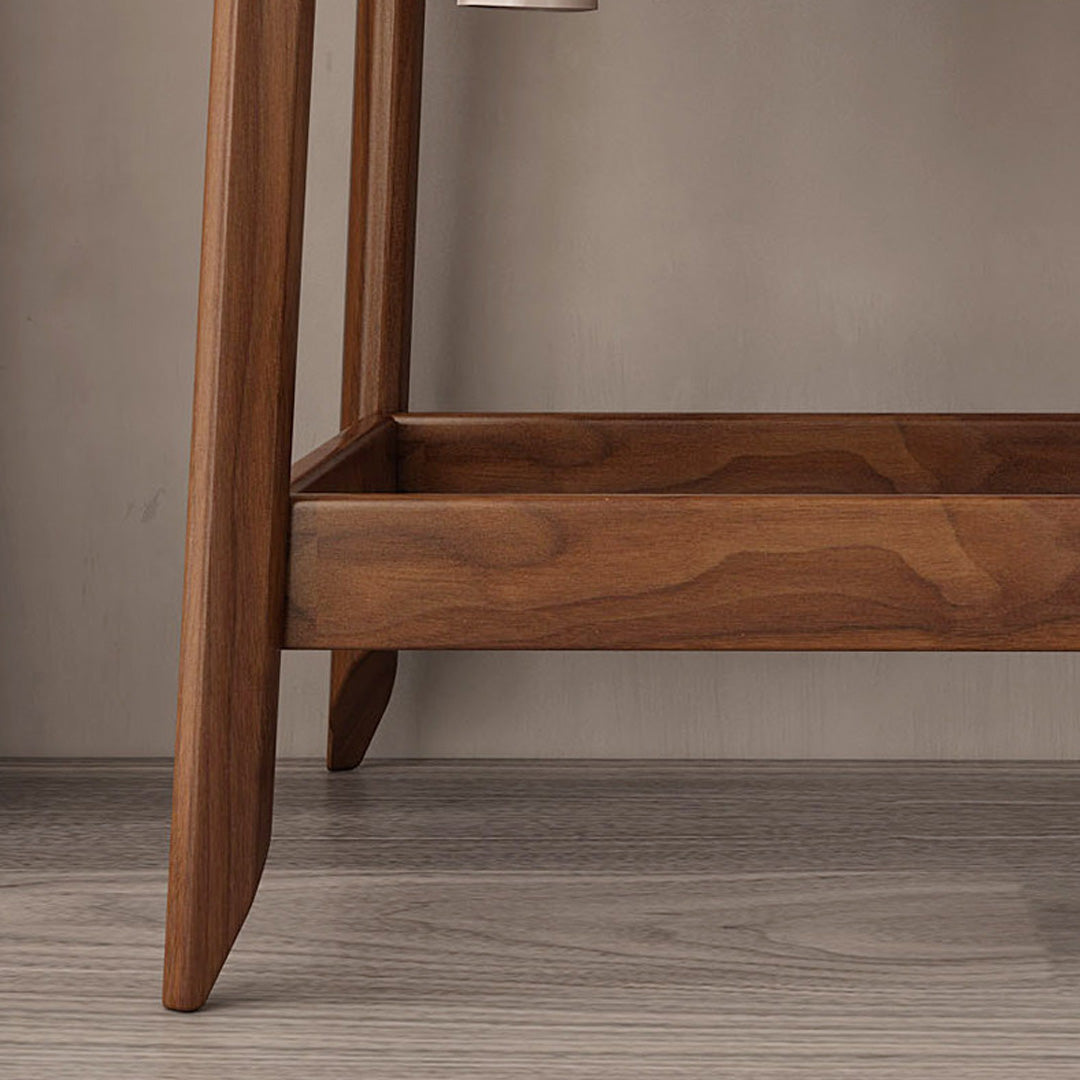 Ninette Walnut Finish Free-standing Garment Rack