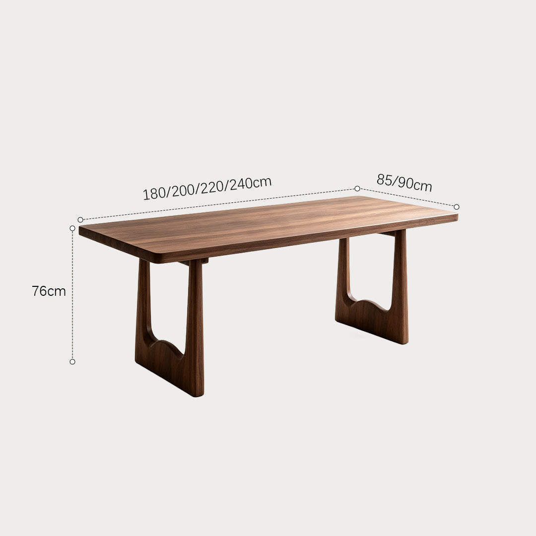 Jude Walnut Solid Wood Dining Table