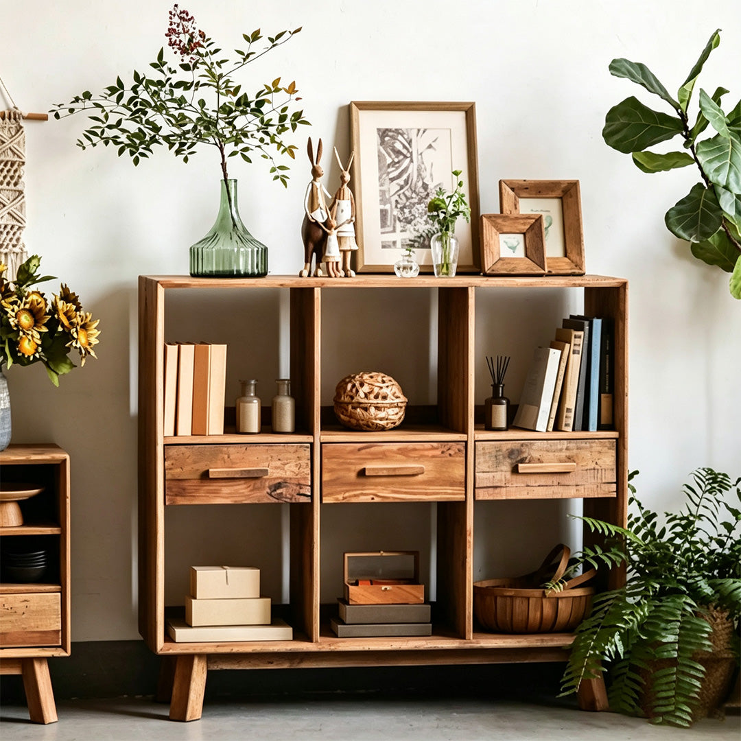 Hendrix Rustic Timber Storage Unit