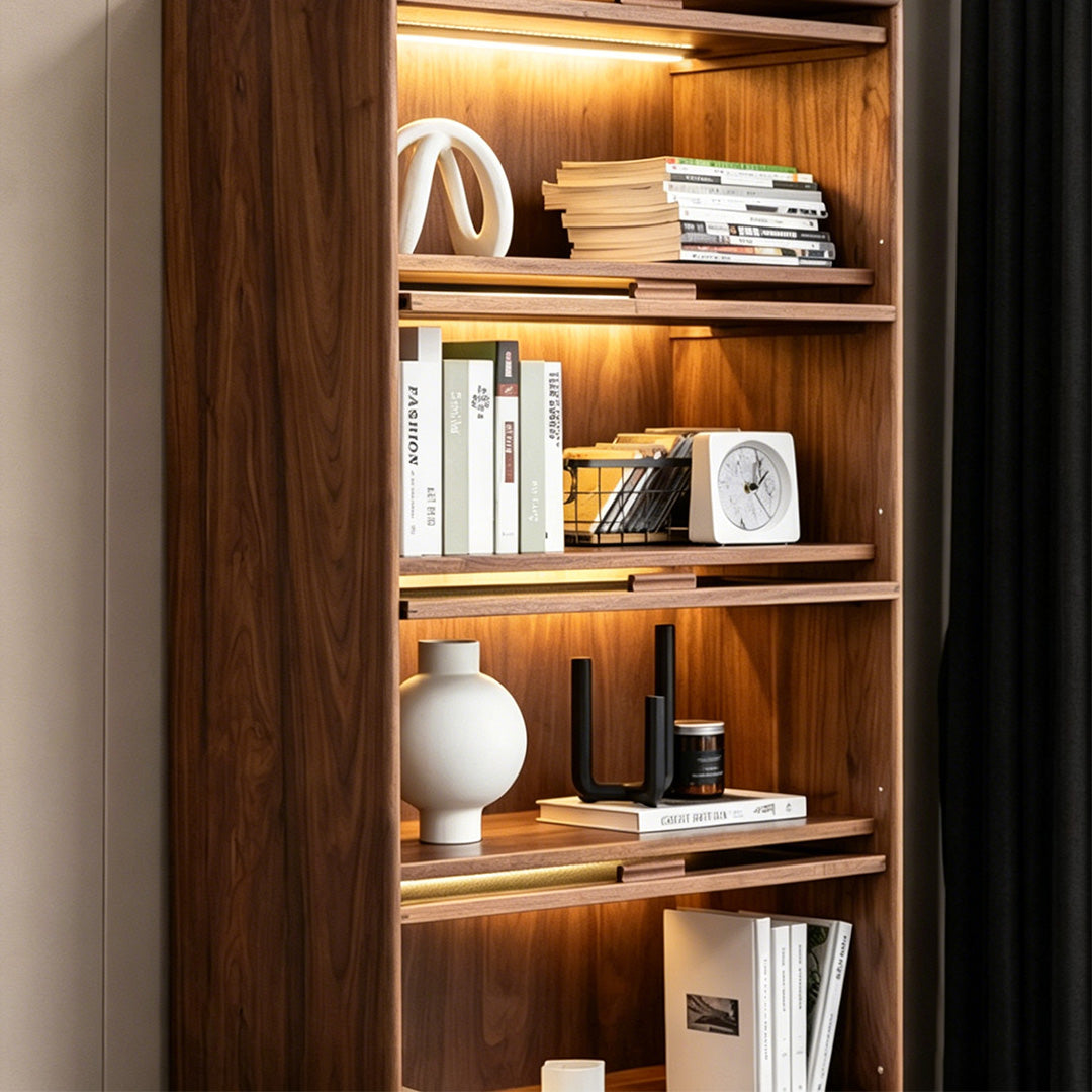 Benjamin Walnut Glass-front Display Cabinet