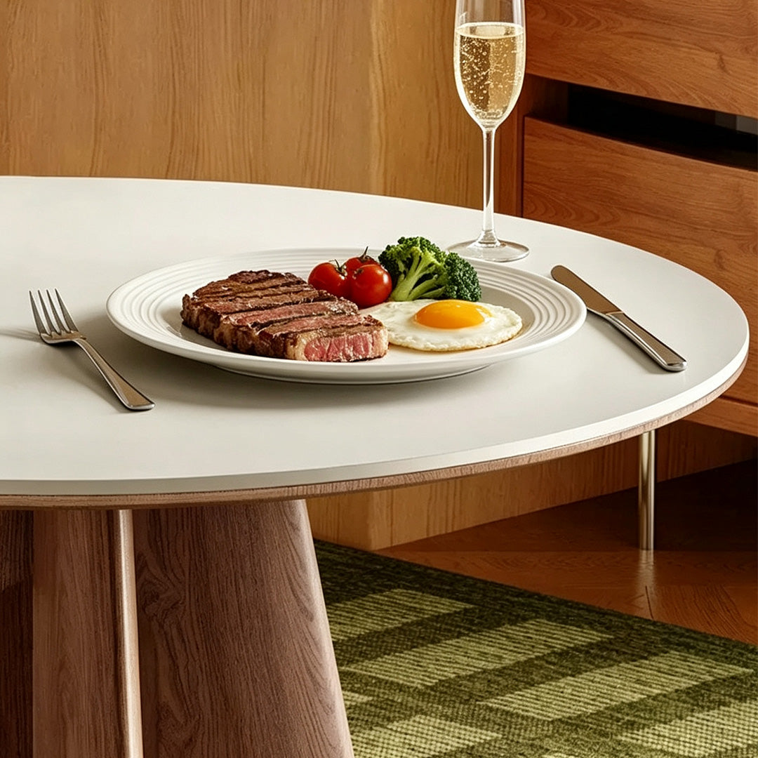 Glenn White Top Round Dining Table
