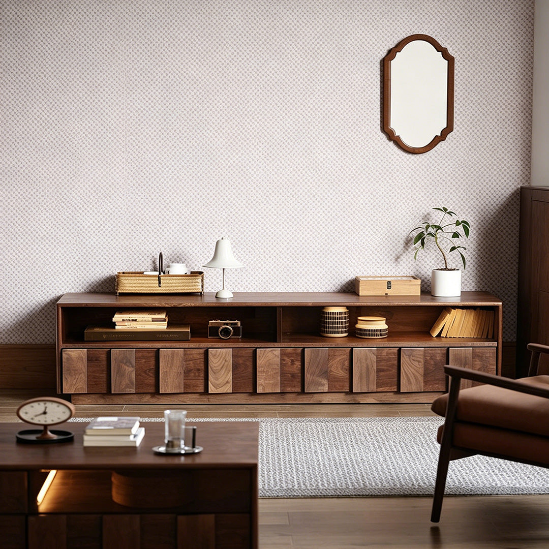 Timothy Walnut Wood Media Console