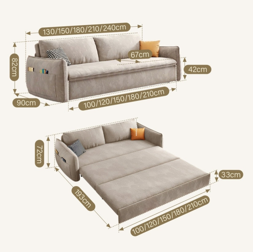 Modern Minimalist Style Multi-functional Foldable Sofa Bed