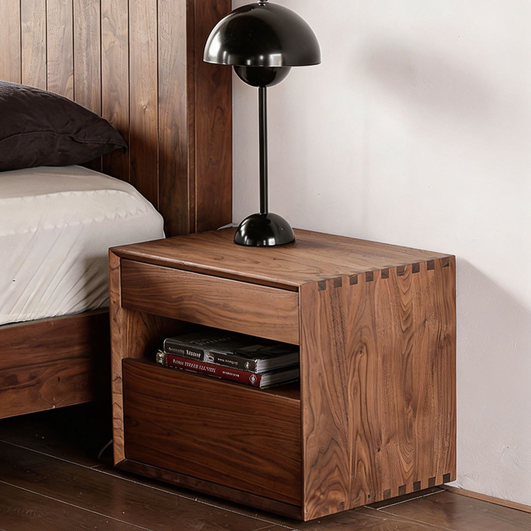 Cortland Walnut Bedside Table