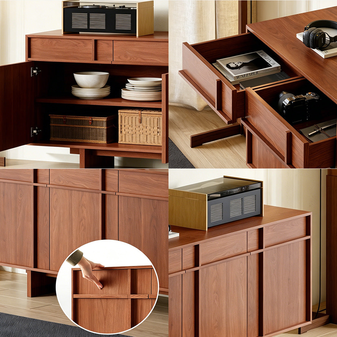 Rhys Walnut Wood Sideboard