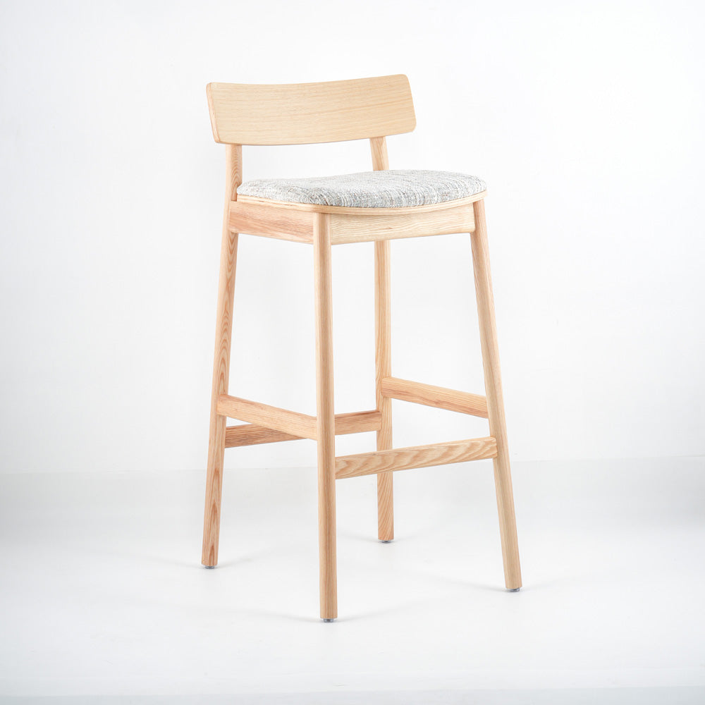 Cadeiras Altas De Bar Tabouret En Bois Bar Ash Wood Bar Stool Half-removed Seat Cushion