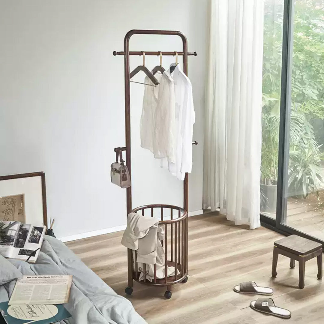 Ebba Walnut Wood Wax Wood Hall Stand