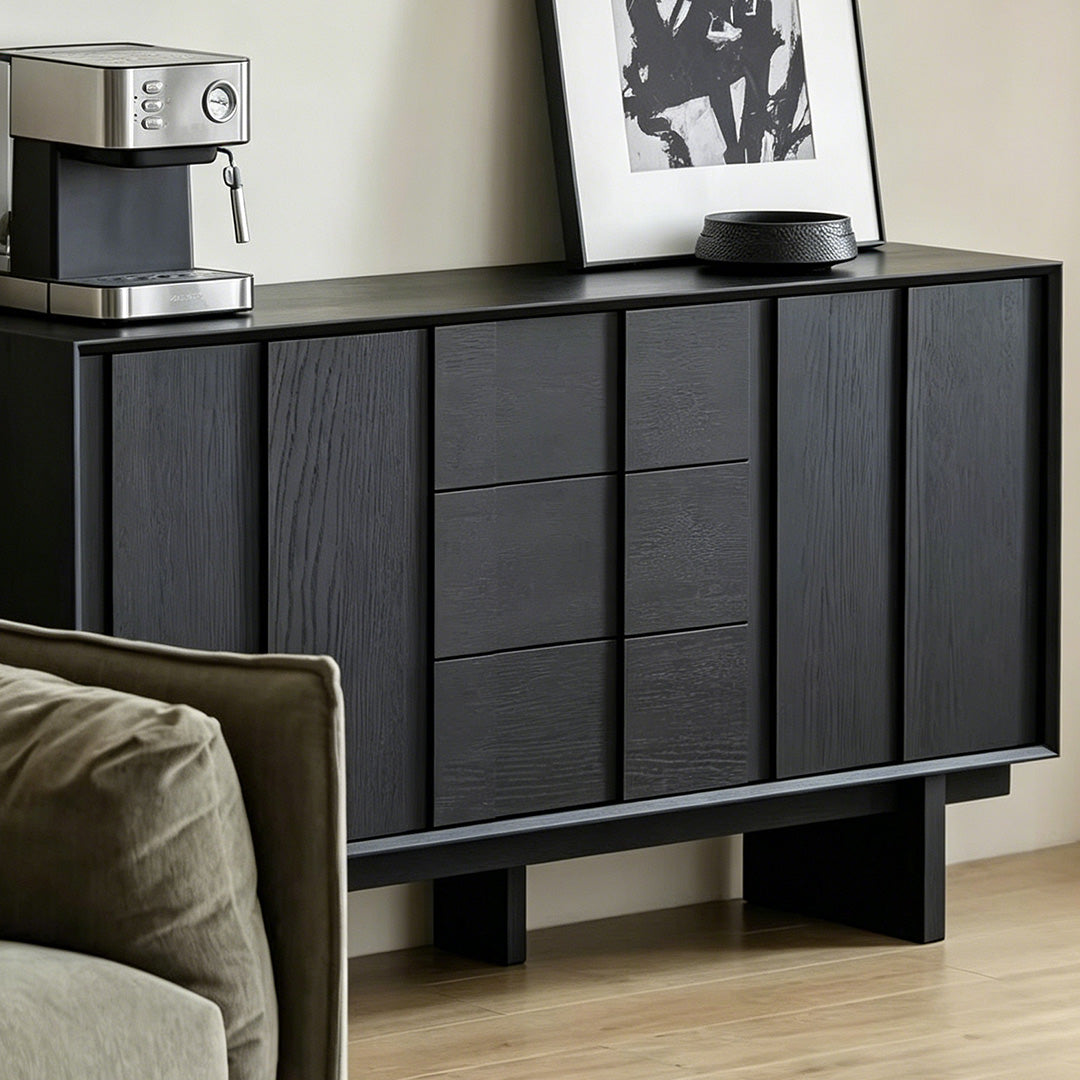 Quentin Black Oak Sideboard Cabinet