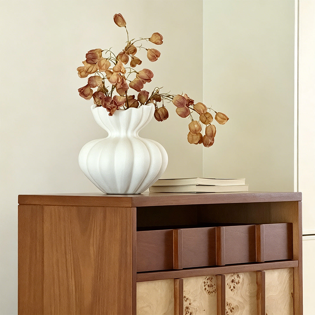 Rowan Walnut & Burlwood Tall Chest