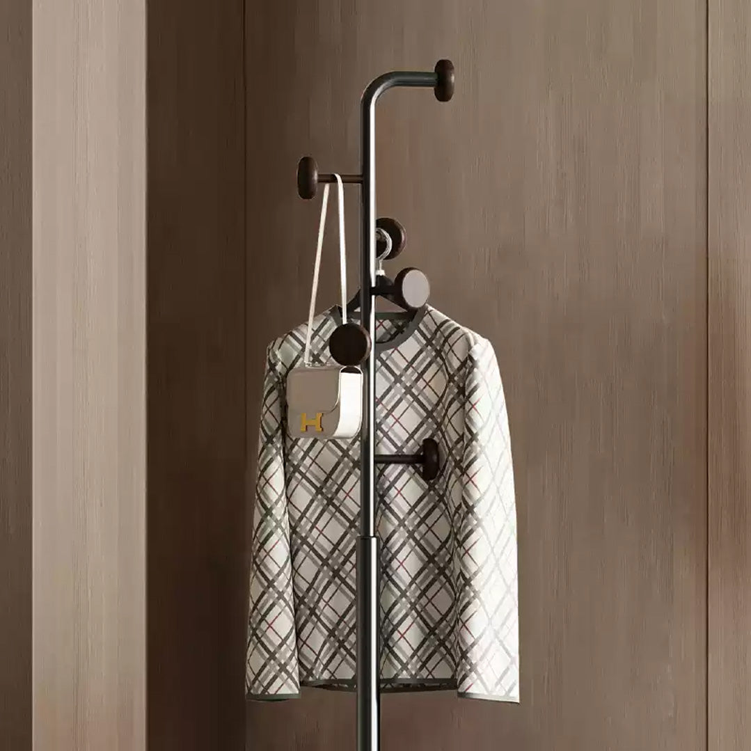 Branwell Dark Wood And Metal Freestanding Coat Rack
