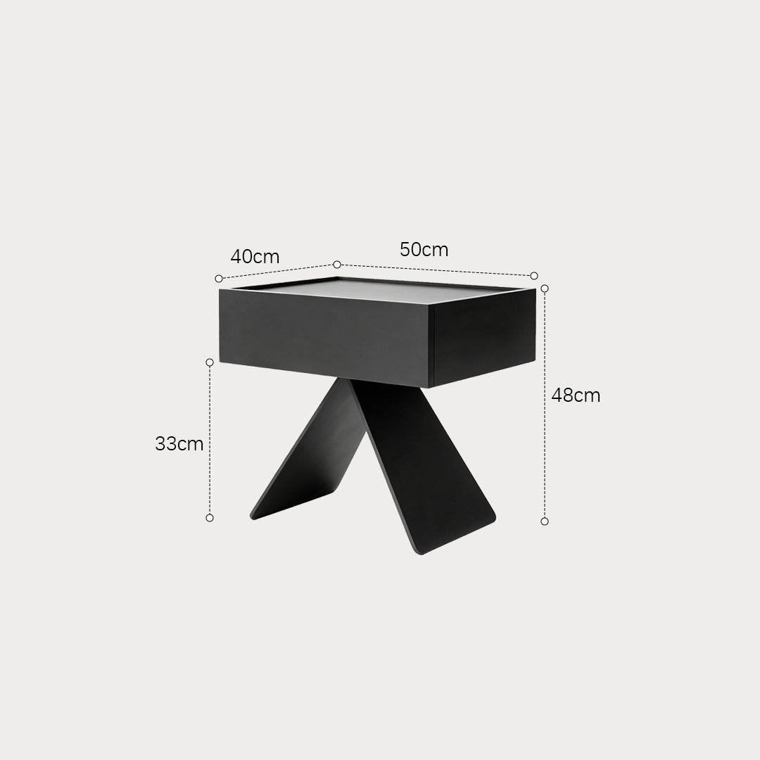 Elliot Black Oak Accent Side Table