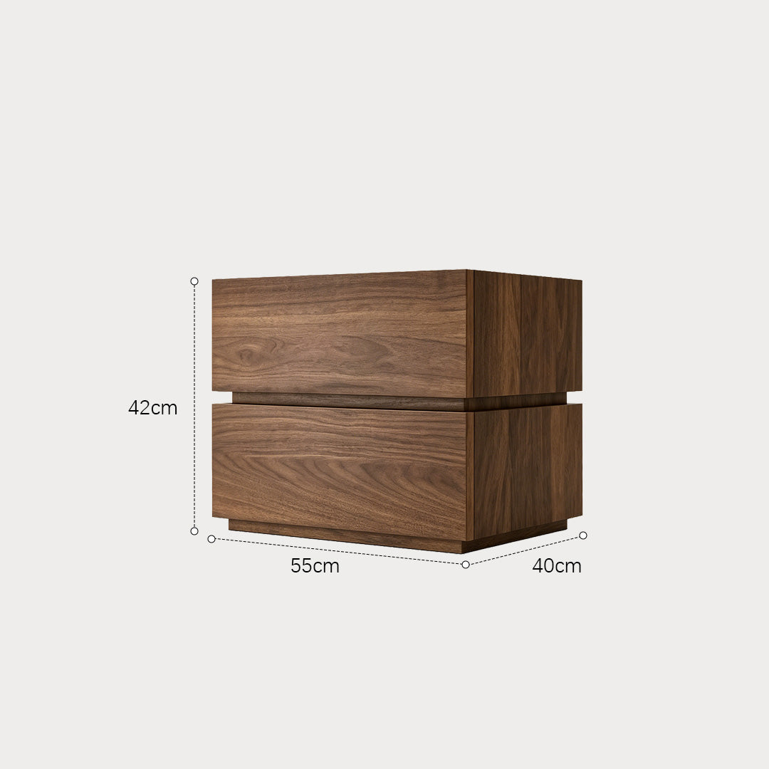 Craig Walnut Finish Compact Bedside Table
