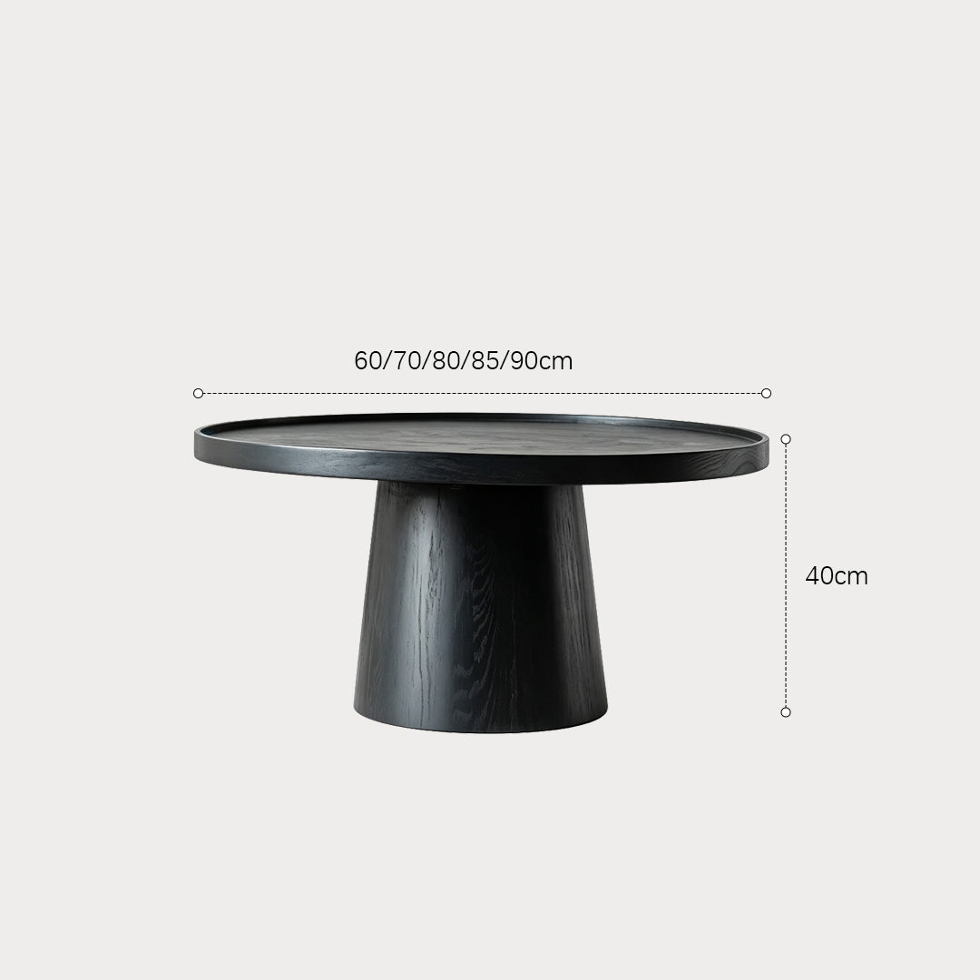 Emmett Matte Black Round Coffee Table