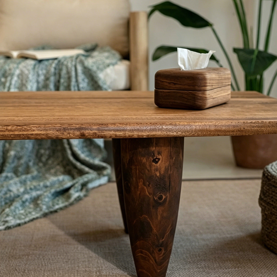 Cosmo Natural Wood Rustic Coffee Table