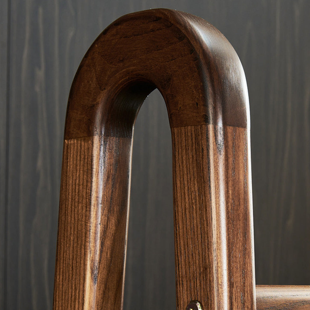 Quentin Walnut And Brass Finish Standing Coat Rack