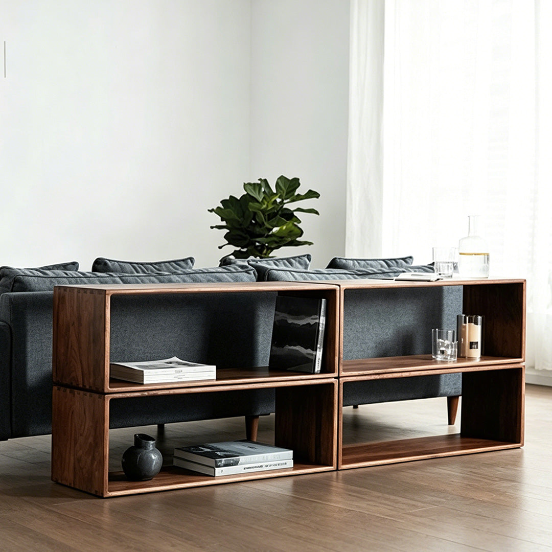 Baxter Walnut Modular Storage Cubes