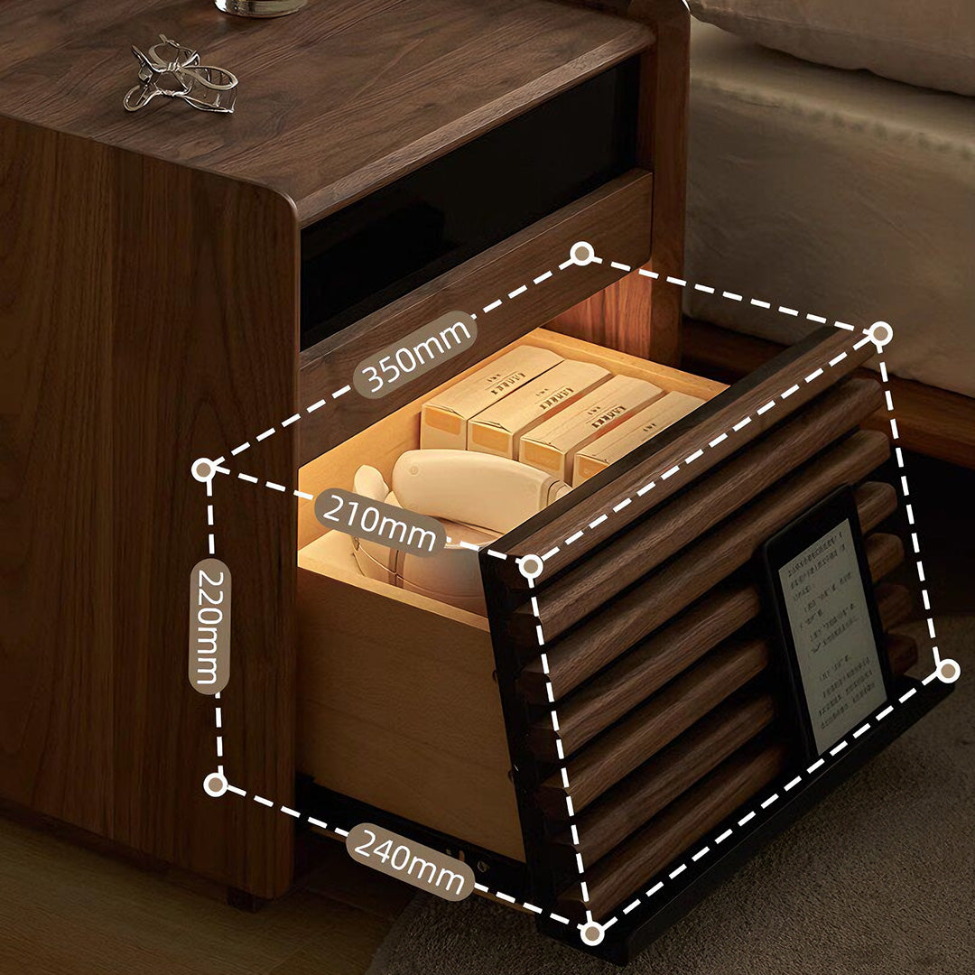 Kai Walnut Nightstand With Ambient Lighting