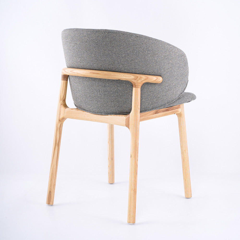 Nordic Modern Solid Wood Dining Chairs for Home Office and Bathroom Use Hotel & Restaurant Lounge Chair with Leather Backrest
