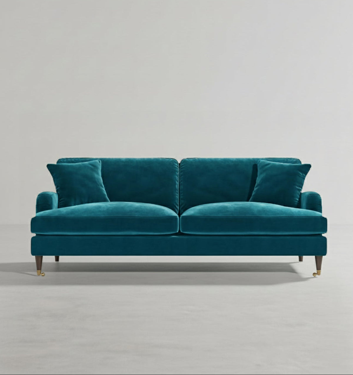 Ismail Two Seater Sofa, Loveseat, Velvet-Weilai Concept
