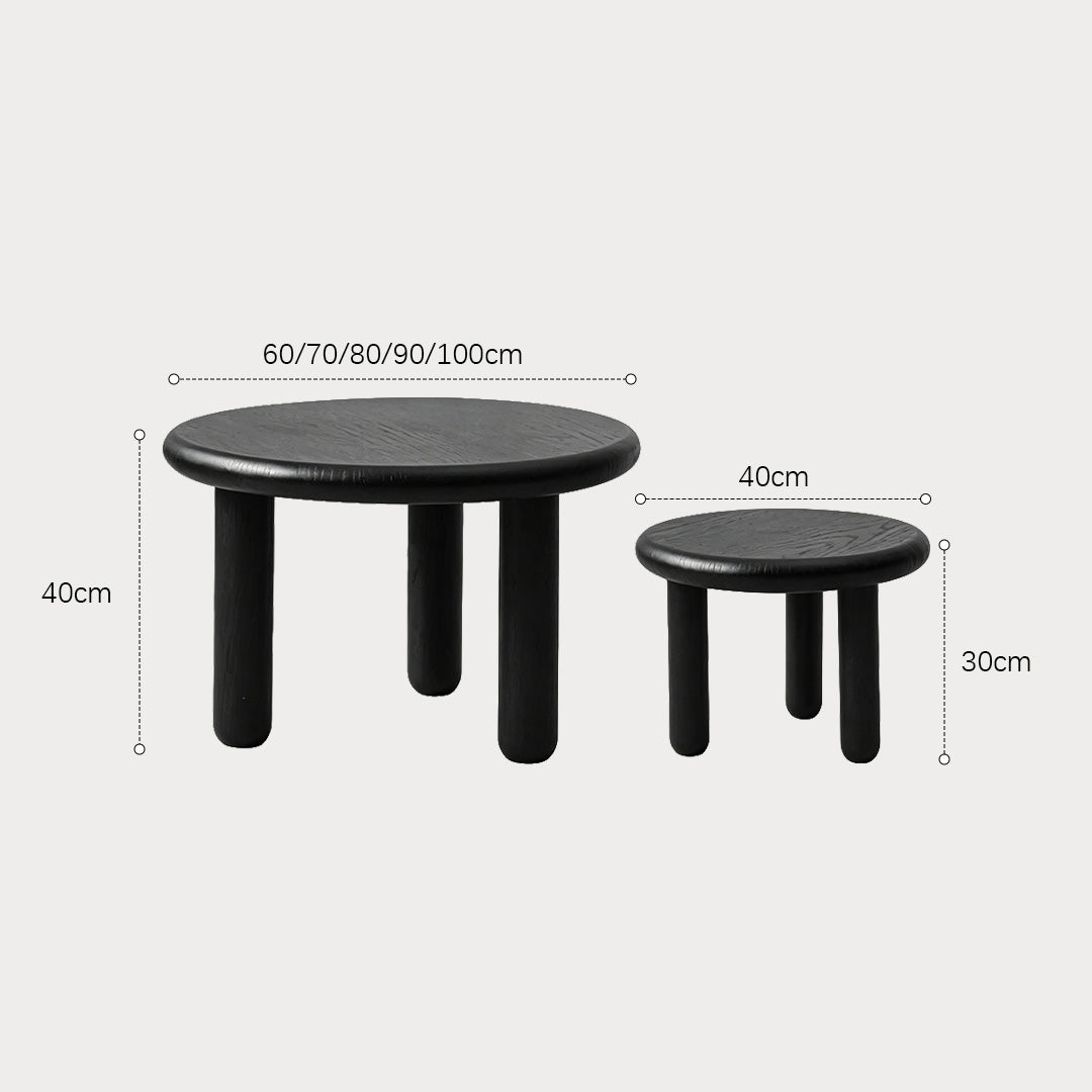 Bertie Matte Black Low Profile Coffee Table Set