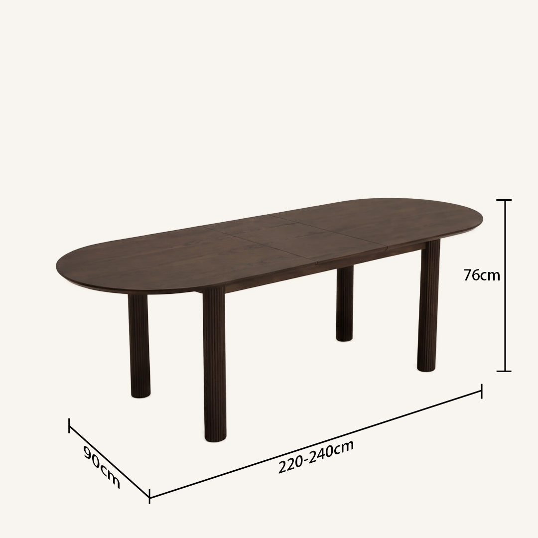 Laurel Dark Walnut Extendable Dining Table