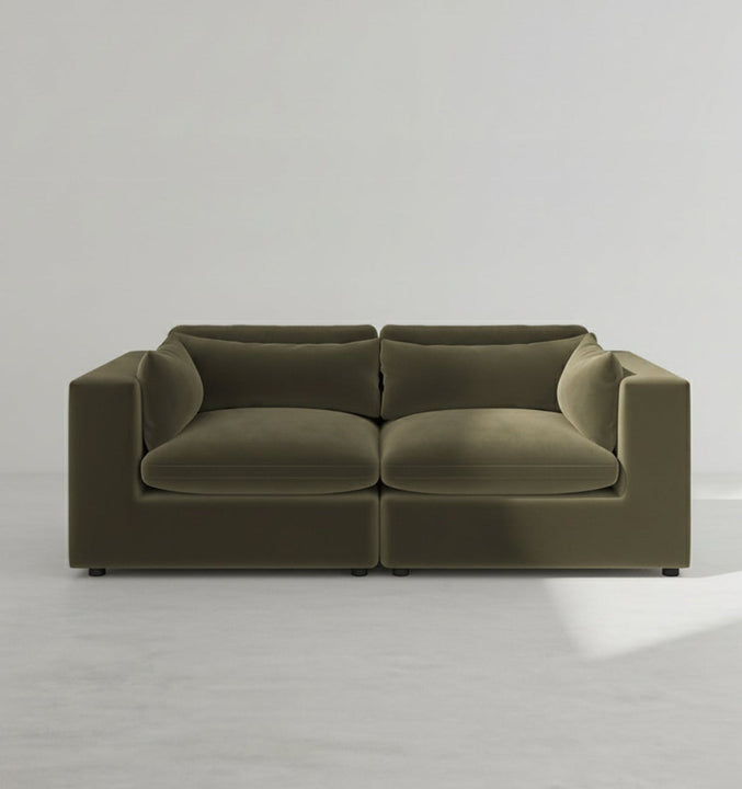 Makhmudov Loveseat Sofa, Two Seater Sofa, Velvet-Weilai Concept