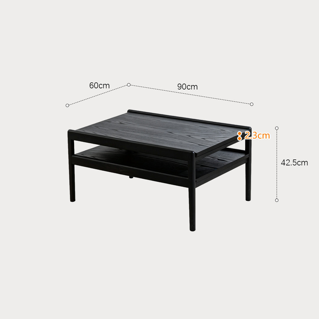 Farley Extendable Coffee Table In Black Wood