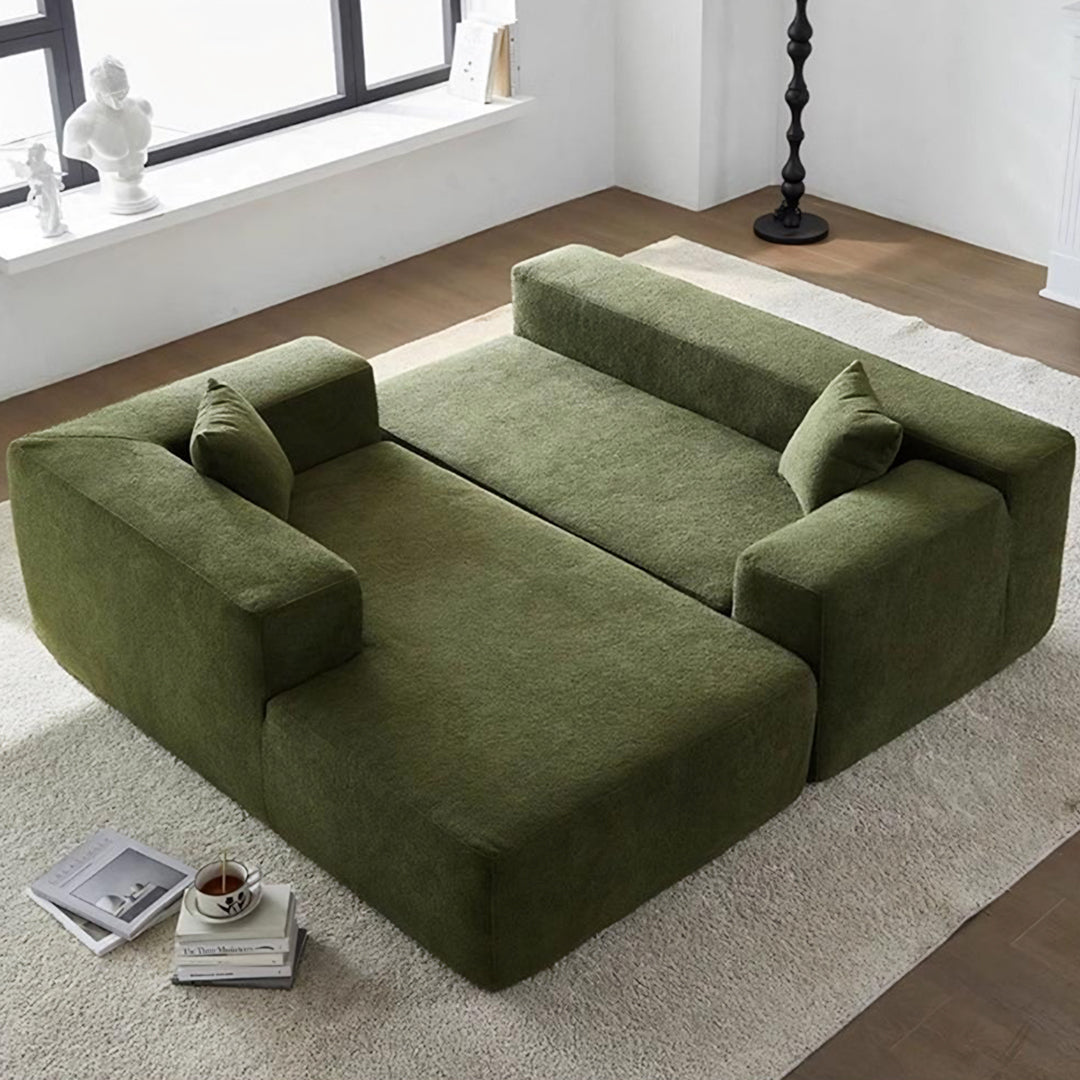 Ortega Modular Sofa Bed, Three Seater Corner Sofa Bed, Boucle, side view of corner sofa mini