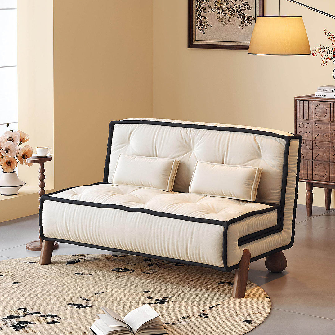 Lumina Single Sofa Bed, Velvet with collapsible sofa bed